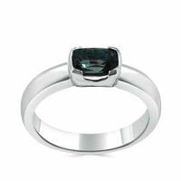 green alexandrite gemstone ring